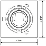 GU10 TRIM - ADJUSTABLE SQUARE