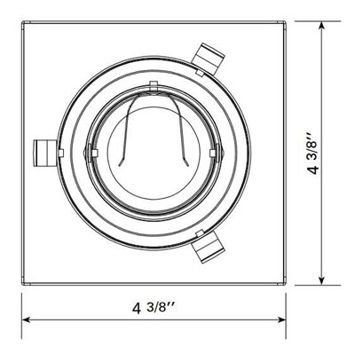 GU10 TRIM - SQUARE/SHOWER