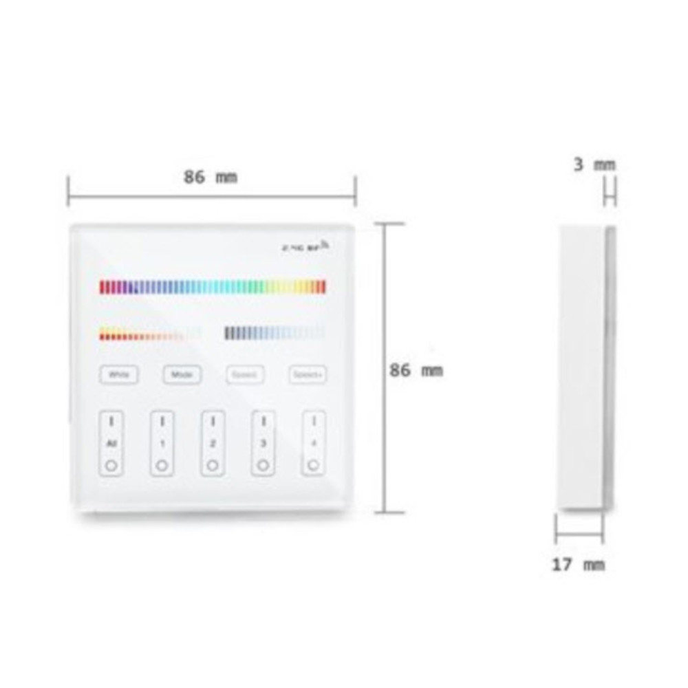4 ZONE RF MILGT WALL CONTROLLER - ALL (B4)