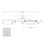 LED RECESSED 4'' FLAT (RGBW CCT) - 11W