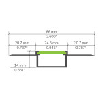 PROFILÉ ALUMINIUM ET LENTILLE #92