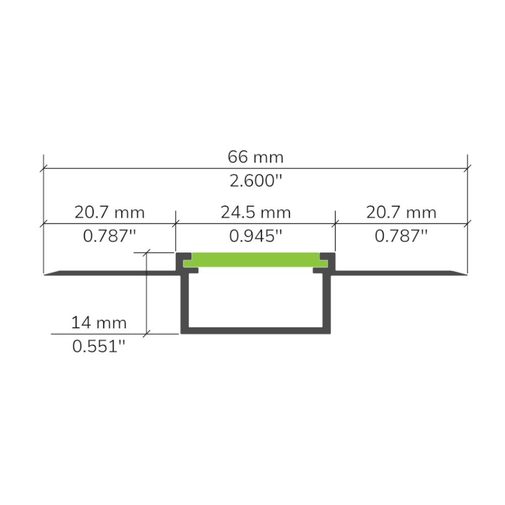 PROFILÉ ALUMINIUM ET LENTILLE #92