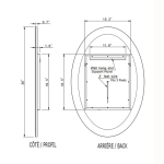 MIROIR LED OVALE GIVRÉ RÉTRO-ÉCLAIRÉ