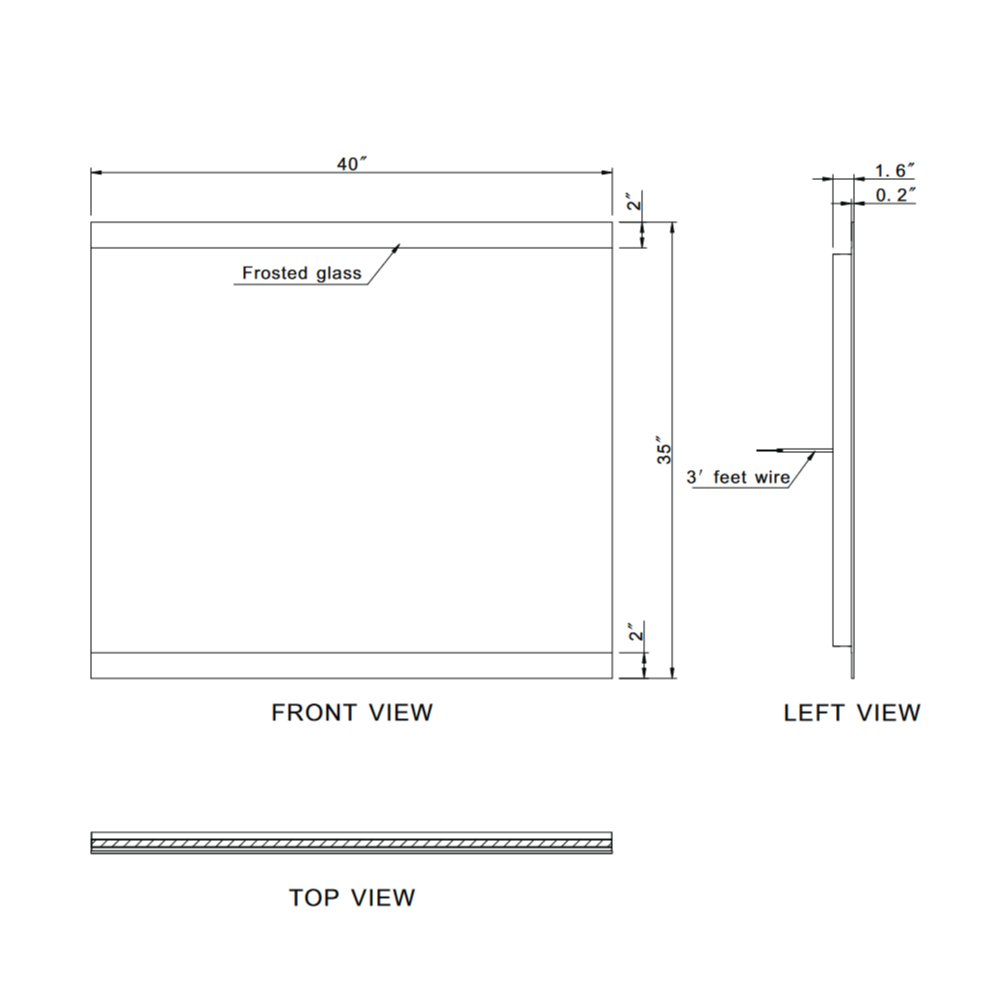 MIROIR LED PARIS GIVRÉ RÉTRO-ÉCLAIRÉ