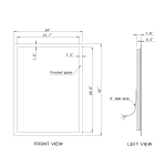 MIROIR LED RECTANGLE GIVRÉ RÉTRO-ÉCLAIRÉ
