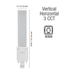 AMPOULE LED GX23 6W 3CCT