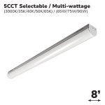 LUMINAIRE LINÉAIRE WRAPAROUND 8' 5CCT (MW)