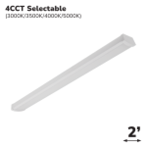 WRAPAROUND LINEAR FIXTURE 4' 4CCT 20W