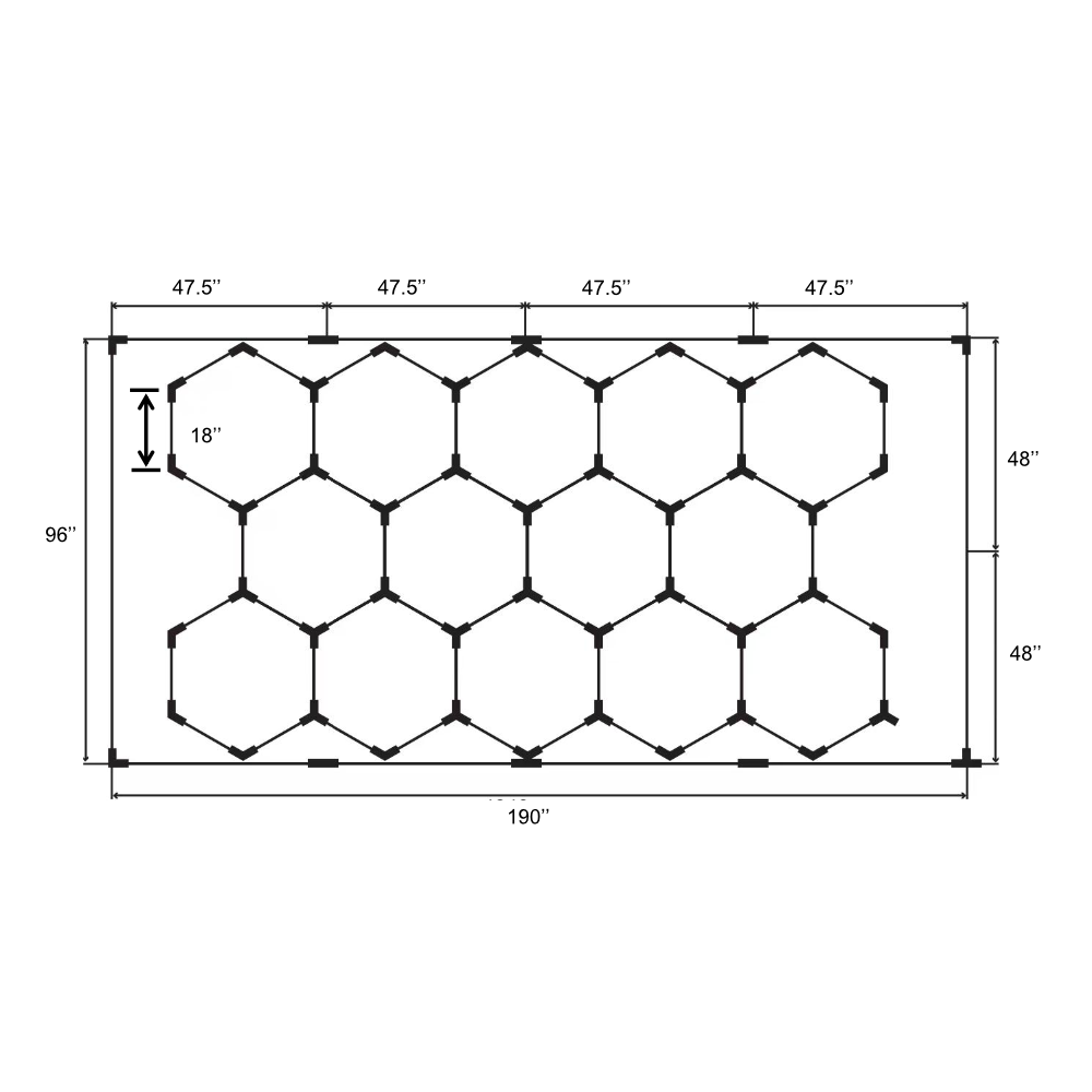 HEXAGONAL LED CEILING LIGHT 6500K (14 HEXS)