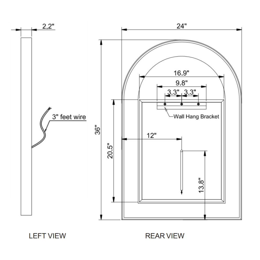 CHIC ARCH LED MIRROR