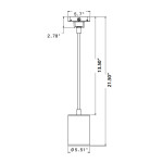 CYLINDER PENDANT LIGHT SSL-ELC BLACK 20W 3CCT