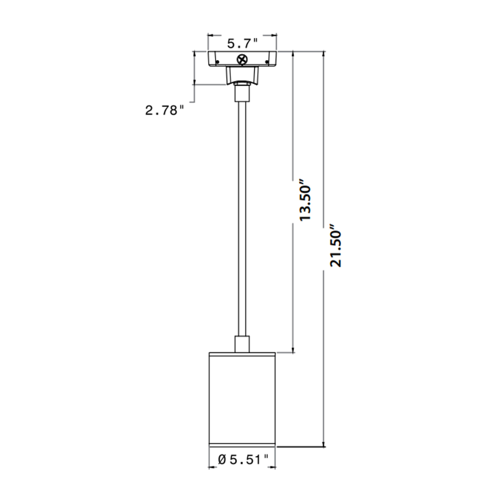 CYLINDER PENDANT LIGHT SSL-ELC BLACK 20W 3CCT