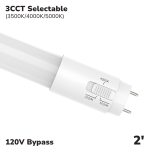 T8 3CCT LED TUBE 2' - 8W