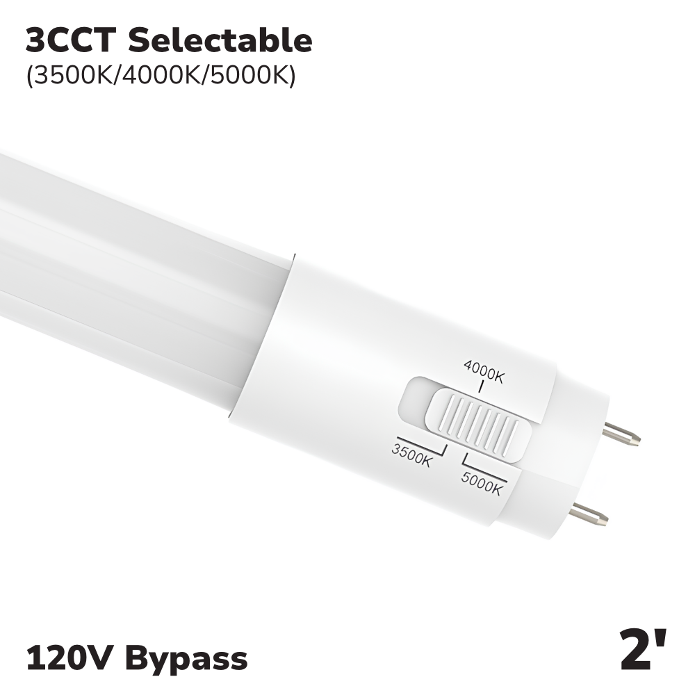 T8 3CCT LED TUBE 2' - 8W