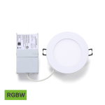 ENCASTRÉ LED PLAT 120V 4'' ROND - RGBW