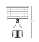 HYBRID SOLAR LED SPOTLIGHT 30W CCT