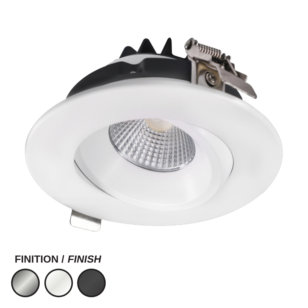 SWIVEL LED RECESSED 4'' DLS-HP ROUND - 15W