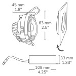 LED RECESSED 4" DLX ROUND - 8W