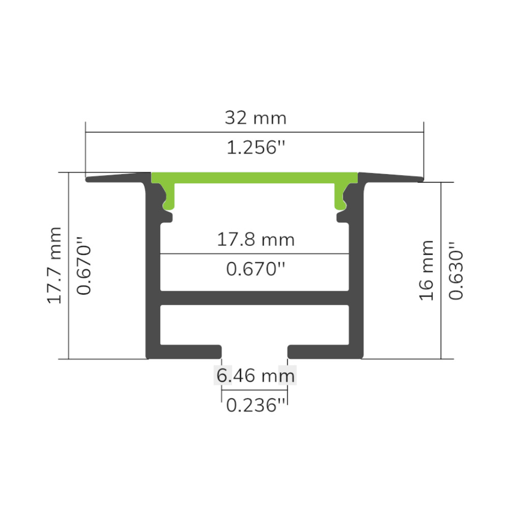 8' PROFILÉ ALUMINIUM #88